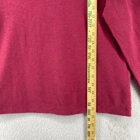 EILEEN FISHER Top S Cotton Jersey Boxy Turtleneck Long Sleeve Basic Pink Red USA - Picture 10 of 11